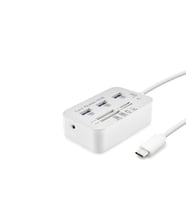 Type-C 3.1 Combo Hub Kart Okuyucu 7 Port 5 Gbps Beyaz HDX7029