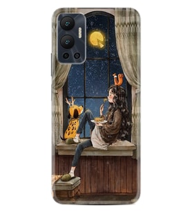 Infınix Hot 12 Kılıf Resimli Desenli Baskılı Silikon Dog And Girl 1358