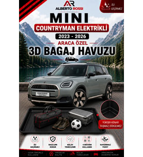 Mini Countryman Elektrikli 2023 - 2026 Araca Özel 3D Bagaj Havuzu