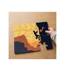 Dağcı Adam Tasarımlı 24 Parça Ahşap Çocuk Puzzle MPK0297