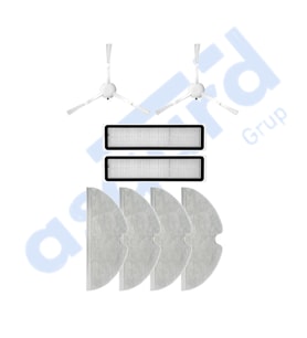 Dreame D9,D9 Max,L10 Pro,D9 Pro Uyumlu 2 Yan Fırça 2 Filtre 4 Mop PKT-iasgf0000141