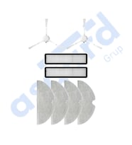 Dreame D9,D9 Max,L10 Pro,D9 Pro Uyumlu 2 Yan Fırça 2 Filtre 4 Mop PKT-iasgf0000141