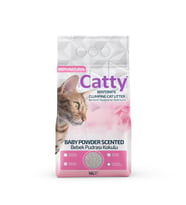 Catty Bebek Pudrası Kokulu Kedi Kumu 10 Lt (Beyaz)