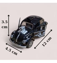 Metal Araba Çek Bırak Vw Bettle Modifiye Siyah Sesli ve Işıklı