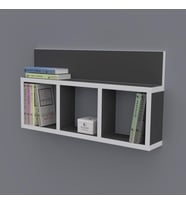 Kenzlife kitaplık hayal 030*060*20 gri duvar rafı