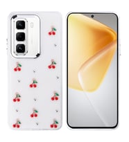 Infinix Hot 50 Pro 4G Uyumlu Kılıf Airbag Tasarımlı Simli Şeffaf Zore Kutup Kapak (Kırmızı)