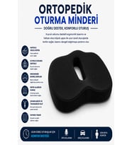 Ortopedik Oturma Minderi – Kuyruk Sokumu Destek Minderi Uzun Süreli Oturuşlar İçin Ergonomik Ofis ve Araç Koltuğu Minderi Visco Minder