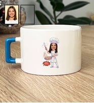 Kişiye Özel Karikatürlü Aşçı Lüks Fincan Aşçılar Günü Hediyesi