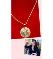 KİŞİYE ÖZEL FOTOĞRAF BASKILI ÇELİK KOLYE-UNUTULMAZ ANLARI ÜZERİNİZDE TAŞIYIN (Gold)