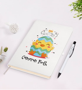 BK Gift Kişiye Özel Paskalya Bayramı Beyaz Defter ve Kalem Seti-4