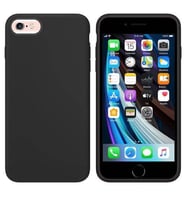 Apple iPhone 7 İçi Kadife Silikon Kılıf Siyah