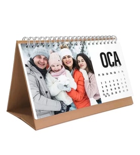 Kişiye Özel Fotoğraflı Takvim 2027 Masa Takvimi Kraft