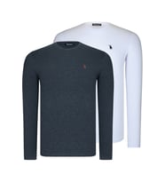 İKİLİ SET T8588 DEWBERRY YUVARLAK YAKA ERKEK SWEATSHIRT-BEYAZ-ANTRASİT