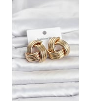 316L Çelik Gold Renk Sarmal Model Kadın Küpe