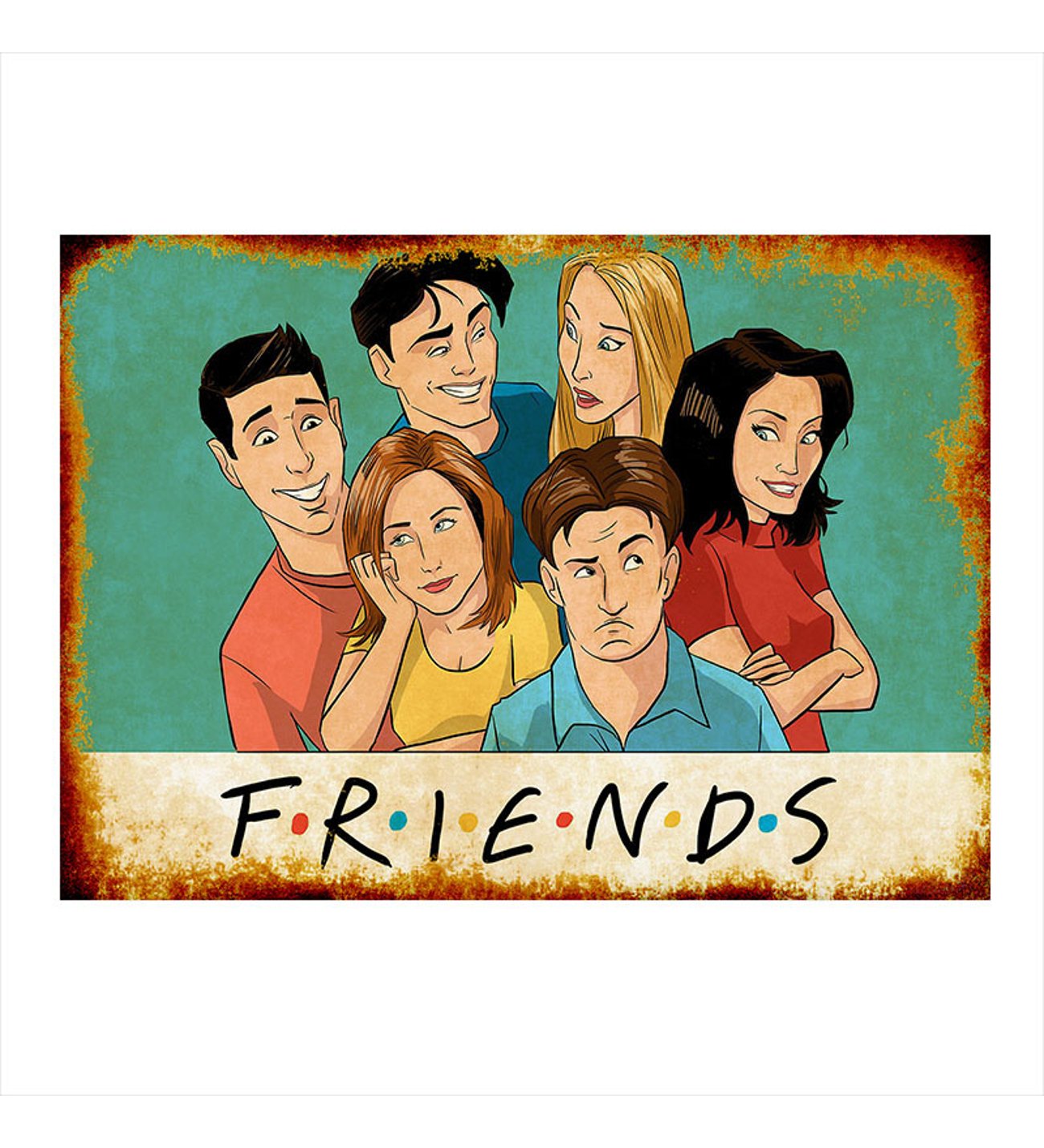 絵画 friends Friends Çizim Mdf poster