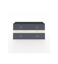 Kronos Konsol 5 Raflı 3 Çekmeceli 8 Kapaklı 176x59x99 Antrasit-Antrasit/Aytaşı