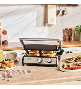 Emsan Press 4 Dilim Kapasiteli Izgara ve Tost Makinesi Inox 2000W
