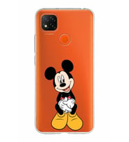 Xiaomi Redmi 9C Uyumlu Kapak Mickey Mouse Tasarımlı Şeffaf Silikon Kılıf