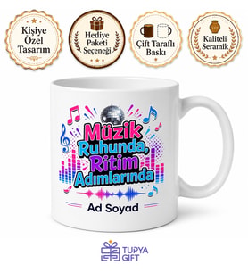 Pop Dinleyenlere Dans Pisti Hit Şarkılar Eğlenceli Ritim Müzik Listesi Kupa Bardak Hediye