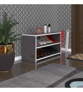 Kenzlife ayakkabılık goya gri 040*70*30 arkalıksız ayakkabı ofis dolabı