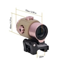 558g43 Xps2 Hedef İşaretleyici Red Dot Holografik Nişangâh, 5x Büyütmeli Set Çöl Rengi