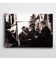 Atatürk ve Fahrettin Altay 1930 Kanvas Tablo