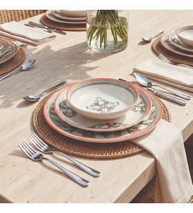 GÜRAL PORSELEN Camelia Rustik 6 Kişilik 18 Parça Yemek Takımı 63053