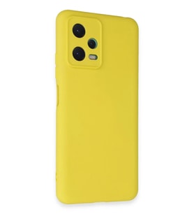Newface Xiaomi Redmi Note 12 5G Kılıf Nano içi Kadife Silikon - Sarı