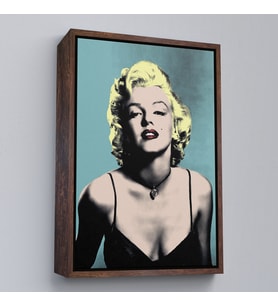 Çerçeveli Marilyn Monroe Sarı Saçlı  Kadın Modern Duvar Sanatı (Beyaz)