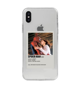 Iphone X / Xs Uyumlu Spider Man Minimalist Poster Desenli Şeffaf Telefon Kılıfı