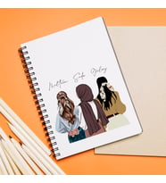 Kız Arkadaşlar Tesettürlü - Açık Tasarımlı Defter Kişiye Özel
