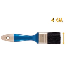İzmir Fırça Castor Yağlı Boya Fırçası No: 1.5 - 4 cm. (Mavi)