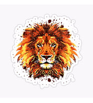 Renkli Aslan Araba Oto Sticker Yapıştırma Etiket 17CM D6
