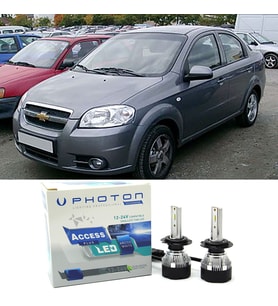Chevrolet Aveo Led Xenon Uzun + Kısa Far Ampulü H4 Access Yeni Seri Beyaz