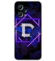 Redmi Note 12 5G Kılıf HD Desen Baskılı Kılıf - Dark Neon Yaprak D Harfi