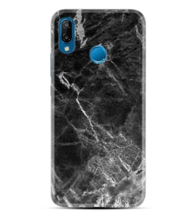 Huawei P20 Lite Mate 10 20 Lite Pro P40 Lite KılıfDesemli Silikon Kara Mermer 1375