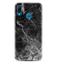 Huawei P20 Lite Mate 10 20 Lite Pro P40 Lite KılıfDesemli Silikon Kara Mermer 1375