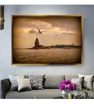 Altın Çerçeveli dekoratif tablo l62 (Gold)