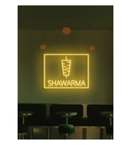 SHAWARMA Yazılı ve Şekilli Neon Tabela