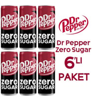 Dr Pepper Zero Sugar 330ml 6'lı Paket