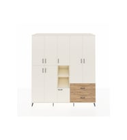Kronos Dolap 12 Raflı 2 Çekmeceli Tek Askılı 220x59x243 Aytaşı-Aytaşı/Çam