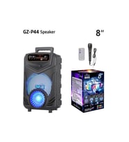 NDR-P44 Mikrofonlu Kumandalı Rgb Ledli 8'inç Taşınabilir Bluetooth Hoparlör Usb-Tf-Fm Radyo