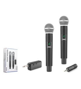 Uhf Kablosuz 2 Mikrofonlu Set 6.35 Mm Siyah HDX2802