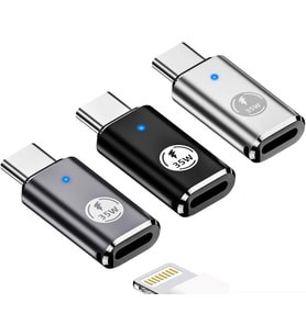 USB C - Adaptörü, 3'lü Paket Hızlı Şarj Dönüştürücü, Type-C Cihazlar İçin 35W Kulaklık Adaptörü