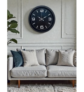 Black Tasarım 40 Cm Metal Duvar Saati