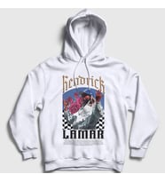 Presmono Unisex Beyaz Roses Rapper Kendrick Lamar Kapüşonlu Sweatshirt 487203tt