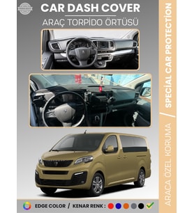 PEUGEOT TRAVELLER (2016-2023) Torpido Örtüsü Panel Koruma Torpido Koruma Tam Uyum Kaymaz Özel Kesim