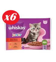 Whiskas Junior Yavru Kedi Sığırlı Tavuklu 4X85 Gr Set 6'lı