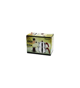 MİDİ BOY KÜRE ÇELİK ÇAYDANLIK SETİ RENKLİ BAKALİT KULP ÜST DEMLİK: 0.5LT - ALT SULUK: 0.75LT KENDİNDEN SÜZGEÇLİ (5343)