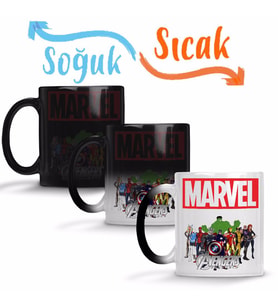 Marvel Avengers 02 Sihirli Kupa Bardak Porselen